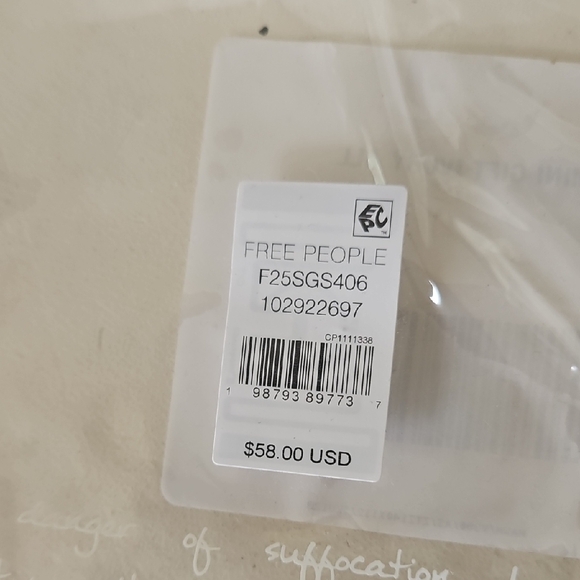 Free People Cream Beaded Drawstring Pouch - Picture 4 of 4